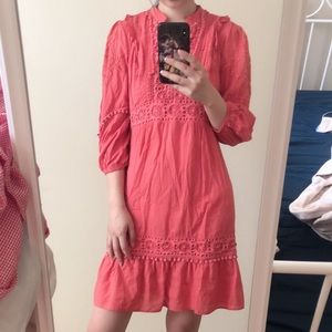 Anthropologie orange dress